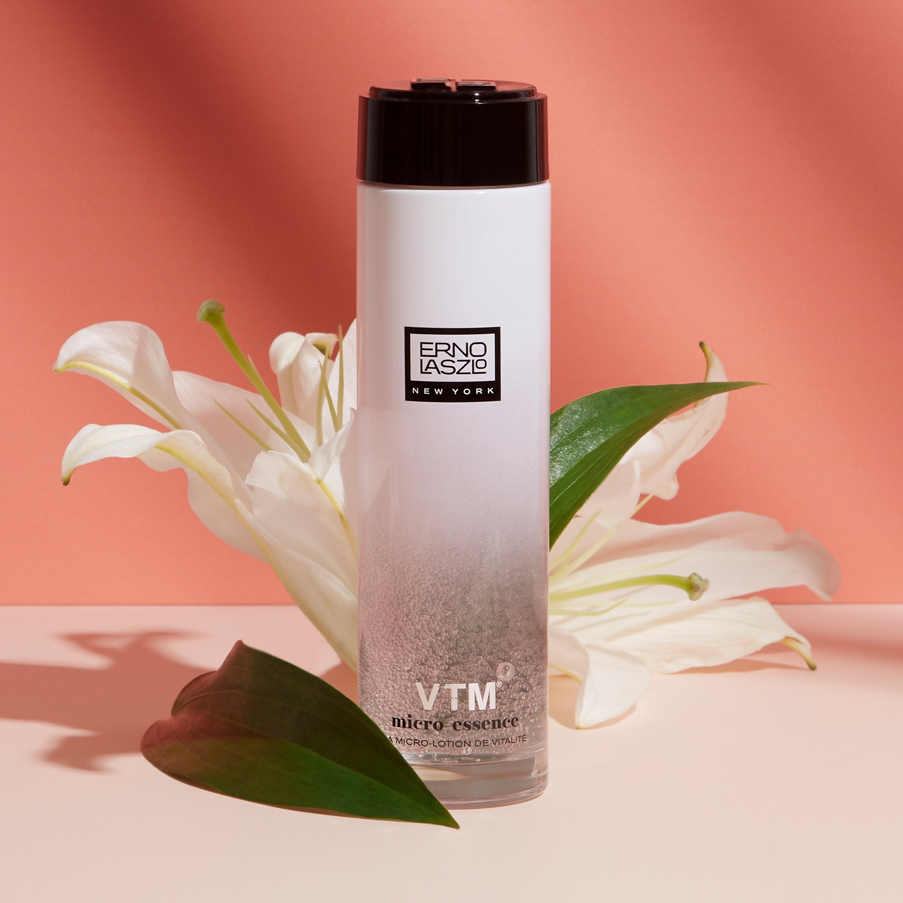 VTM Micro-Essence bottle with ingredients
