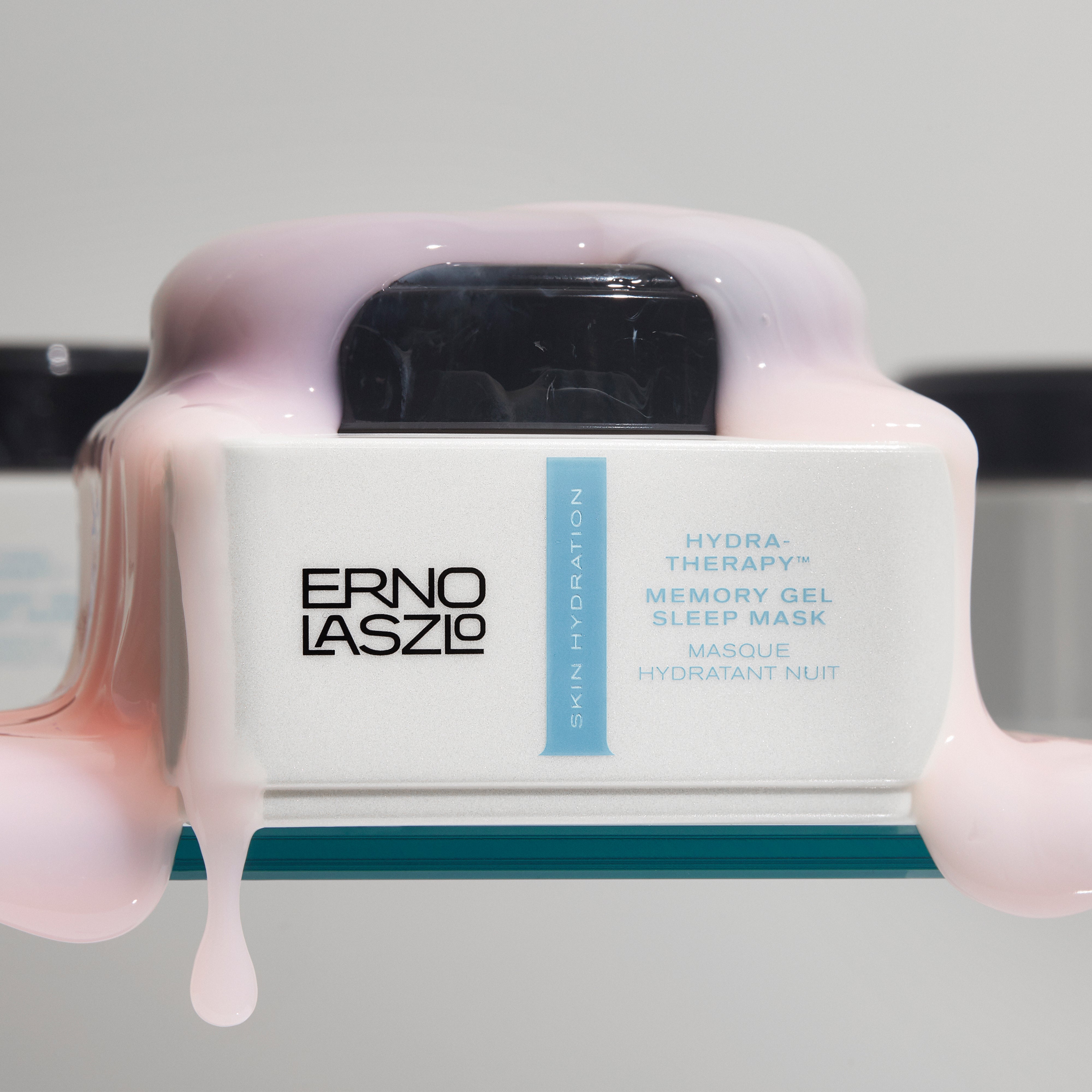 Hydra-Therapy Memory Gel Sleep Mask Jar + Mask Texture