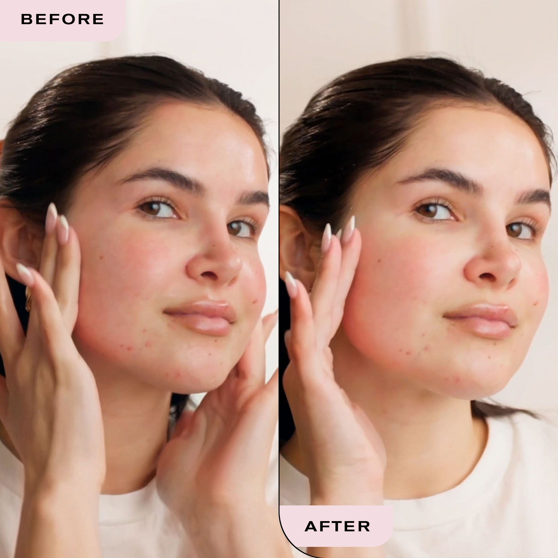 Before and After using Vitality Treatment Mask