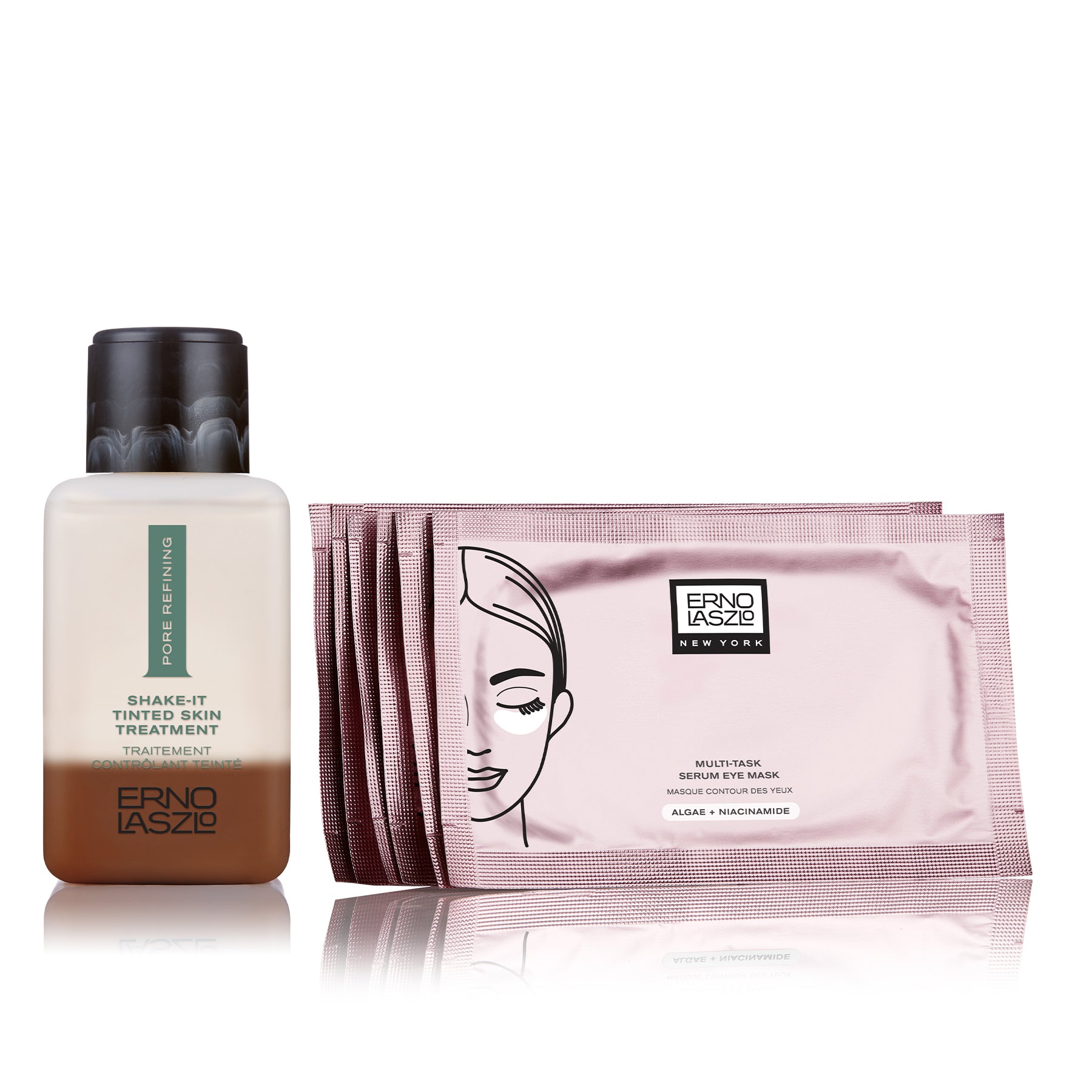 Shake-It Tinted Skin Treatment Deep + Multi-Task Serum Eye Masks