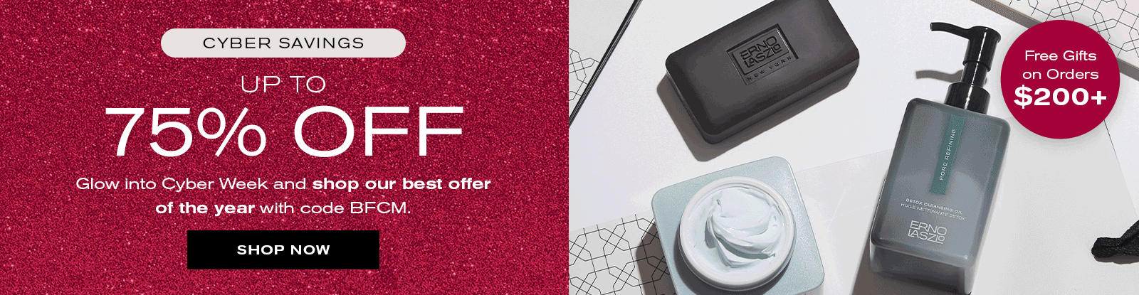 Cyber Savings
Up to 75% Off
Glow into Cyber Week and shop our best offer of the year with code BFCM.
Shop Now
Free Gifts on Orders $200+