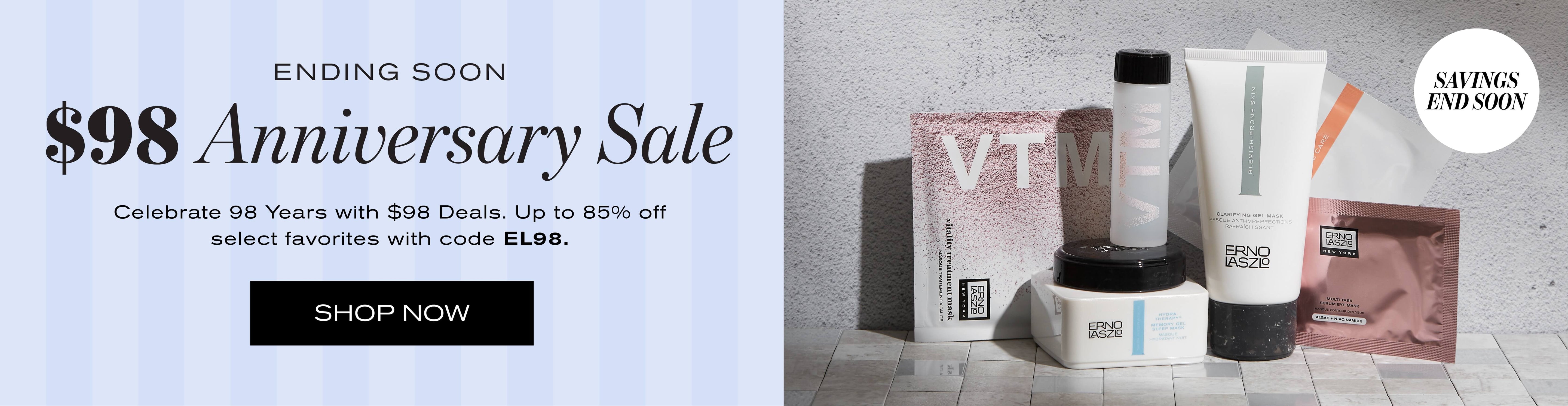 Ending Soon
$98 Anniversary Sale
Celebrate 98 years with $98 deals. Up to 85% off select favorites with code EL98. Shop Now
Savings End Soon