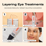Layering Eye Treatments
Maximize Results, Target Multiple Concerns

1. Eye mask for instant refresh
2. Eye serum to target and prep
3. Eye cream seals moisture
4. Reveal refreshed, plump eyes