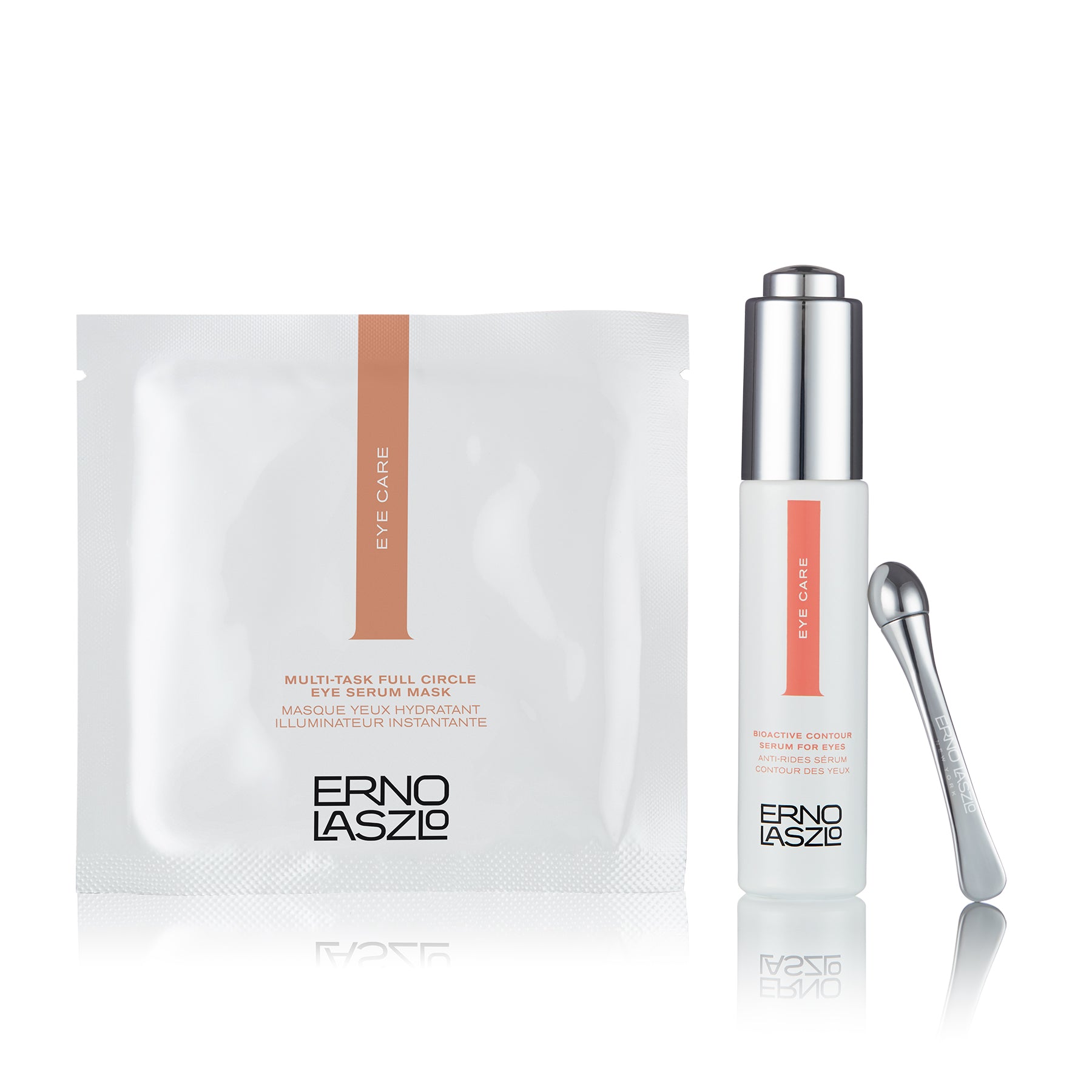 Erno Laszlo Complete Eye Contour Kit
Includes Multi-Task Full Circle Eye Serum Mask + Bioactive Contour Serum for Eyes with Complimentary Cooling Eye Roller