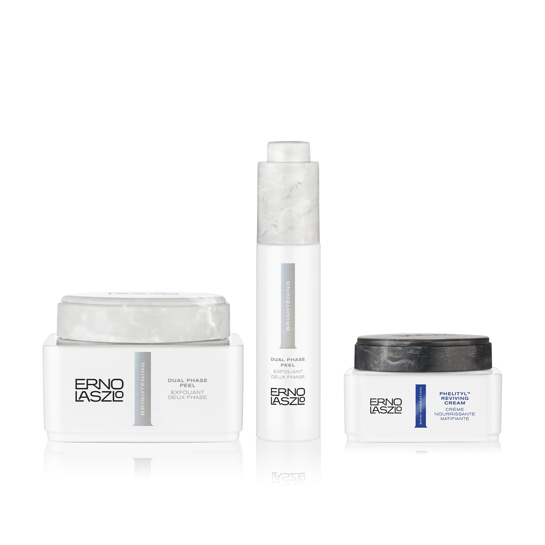 Erno Laszlo Soft Skin Duo
Includes Brightening Dual Phase Peel + Phelityl Reviving Cream
