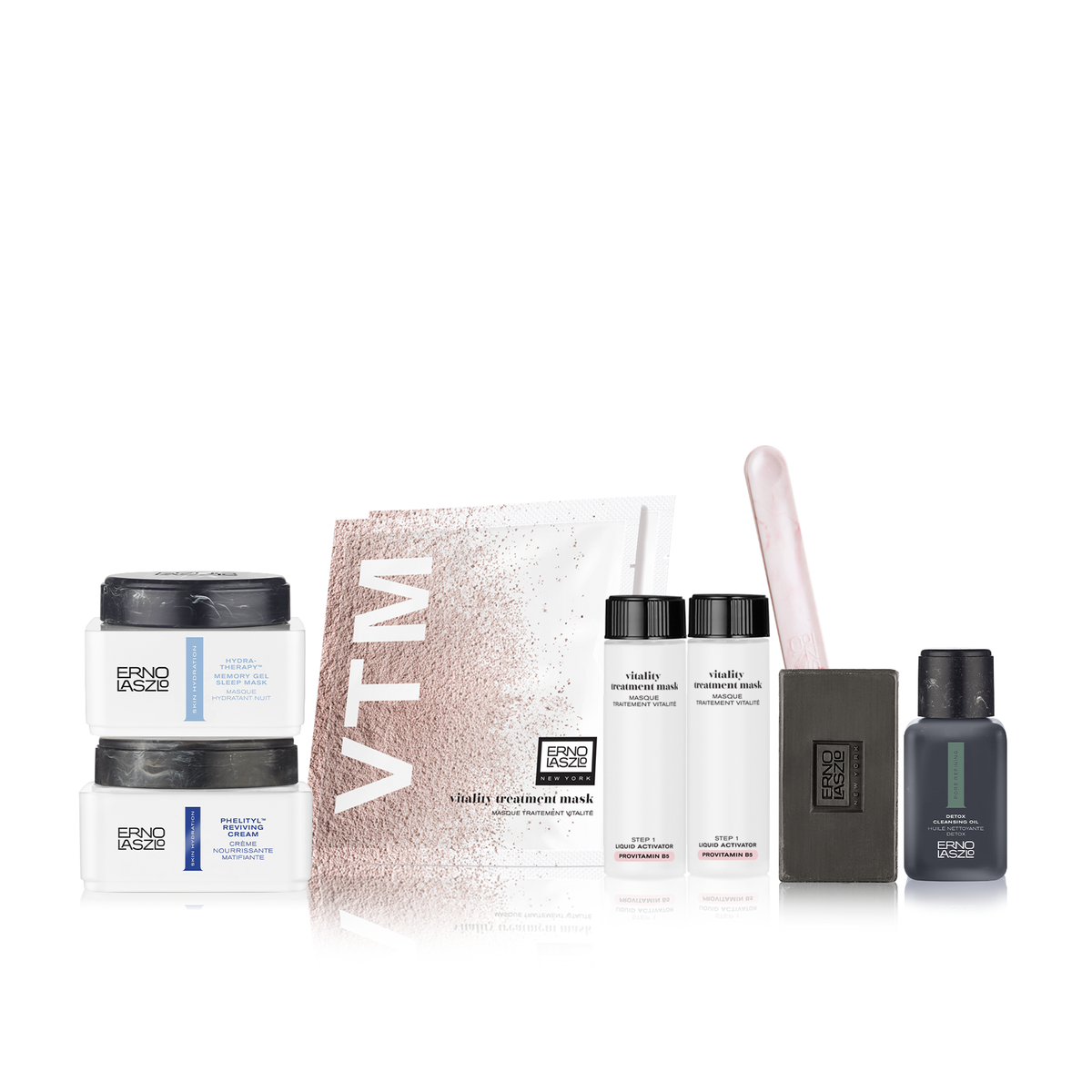 LASZLOGLOW Best Seller Kit featuring Travel Size Detox Cleansing Duo, Vitality Treatment Mask, Phelityl Reviving Cream + Hydra-Therapy Memory Gel Sleep Mask