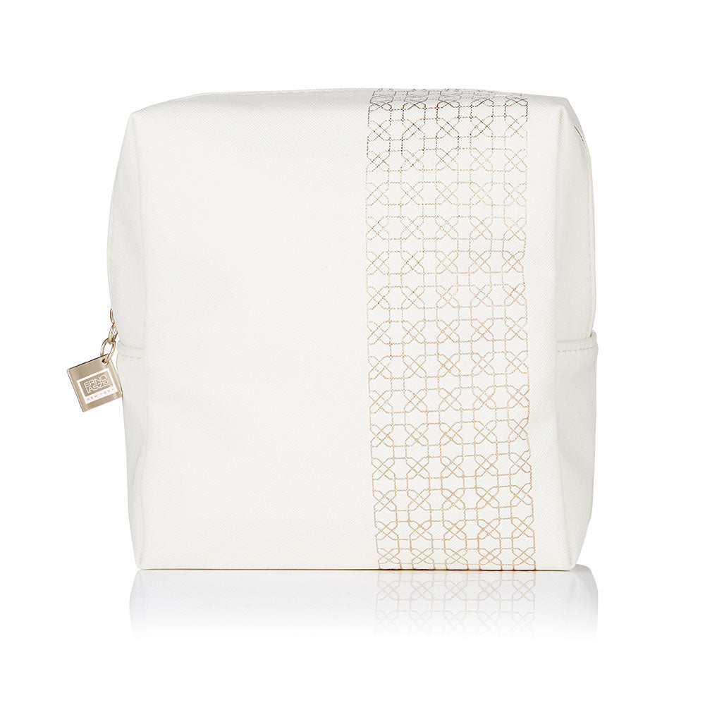 White & Gold Makeup Bag