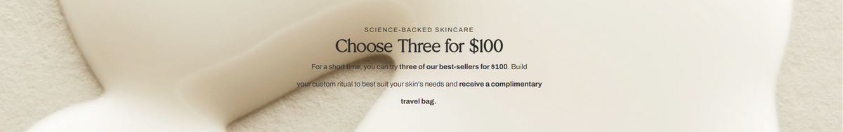 Travel size bundle, three assorted personal care items in a set